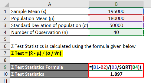 Z فرمول آمار آزمون مثال 3-2